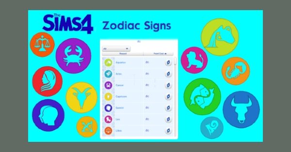 Sims 4 mods Zodiac Signs 