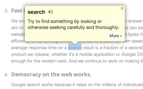 Google Dictionary (by Google) Chrome Extensions