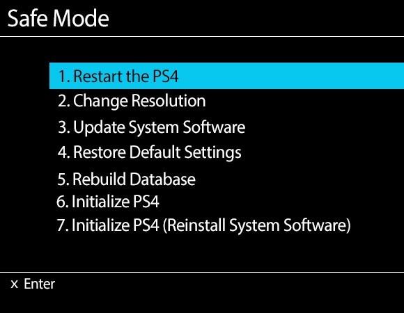 Safe Mode Menu