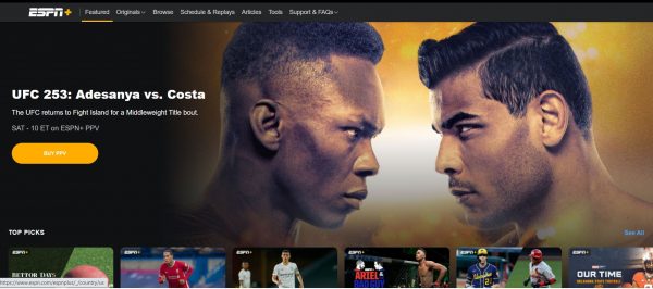 ESPN+ Website 2