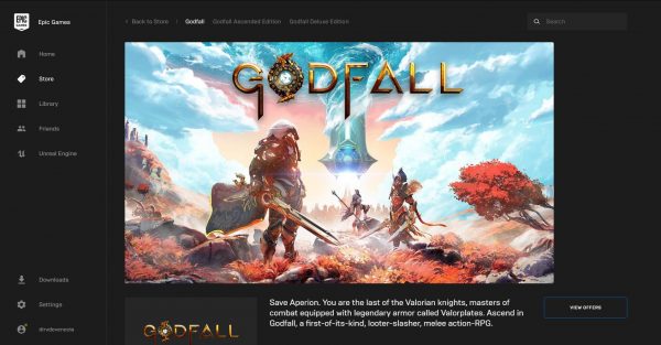 Here's your first real look at Godfall, a melee-based action RPG