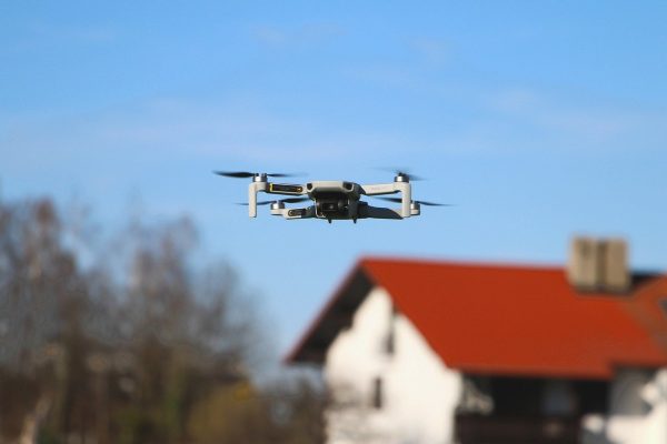 mini drone in action