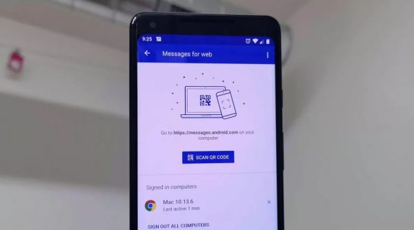 sign out google messages for web