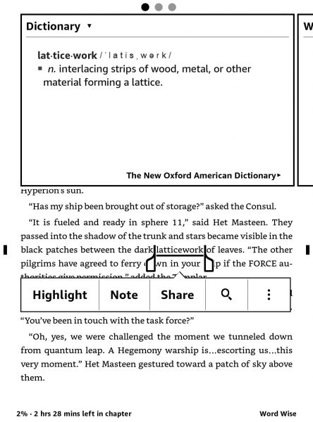 Usa el constructor de vocabulario de Kindle's vocabulary builder