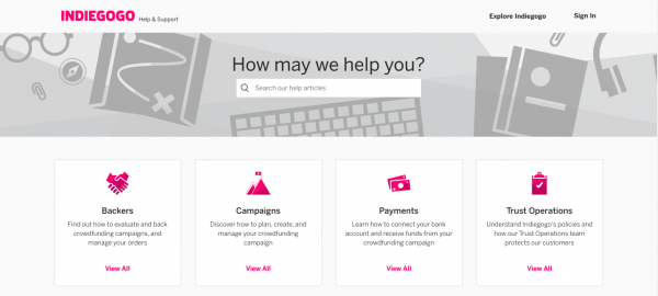 indiegogo review: Customer Service