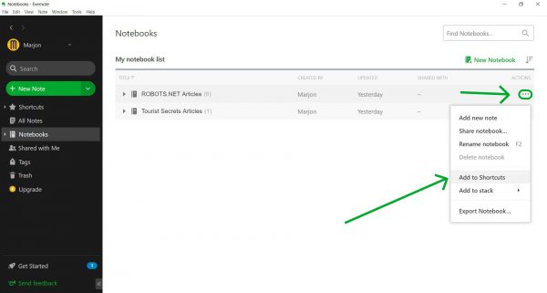 Evernote Tutorial: Shortcuts