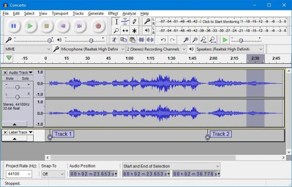 audacity audio sound studio software editor recorder review