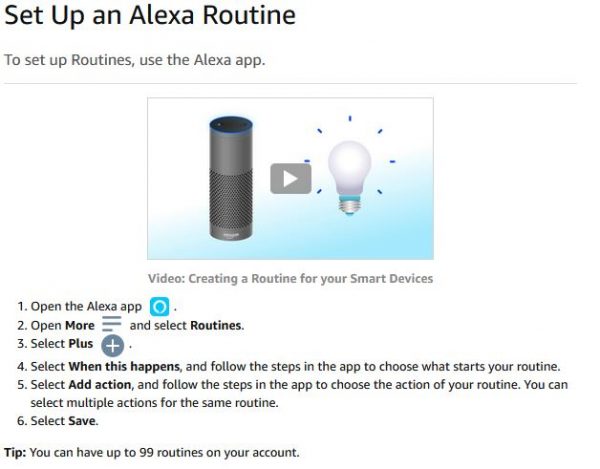 alexa routines