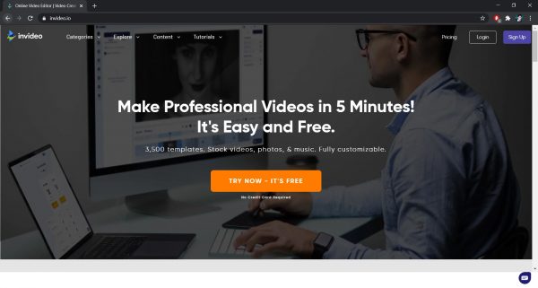 InVideo online video editor website