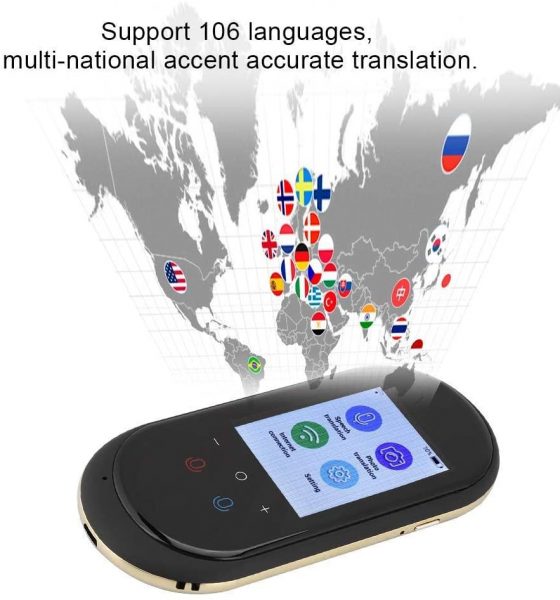Language Translator Device,Two Way Smart Voice Translator Device Support 106 Languages with Camera Translation for Travelling Learning Business 