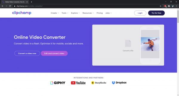 Clipchamp video converter brief