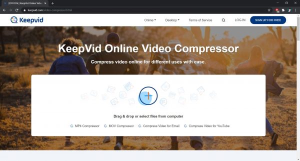 KeepVid: Best site to compress videos