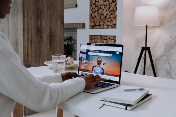 Man in White Computer