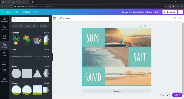Top free online photo editor: Canva