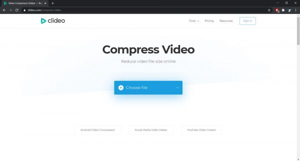 Clideo: Best site to compress videos