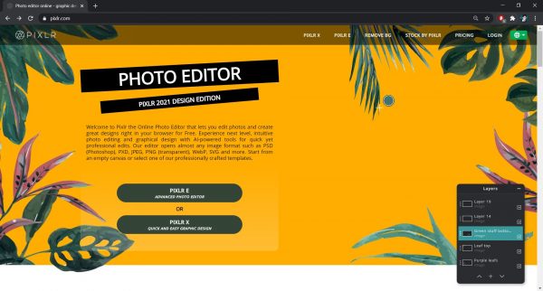 Top free online photo editor: Pixlr