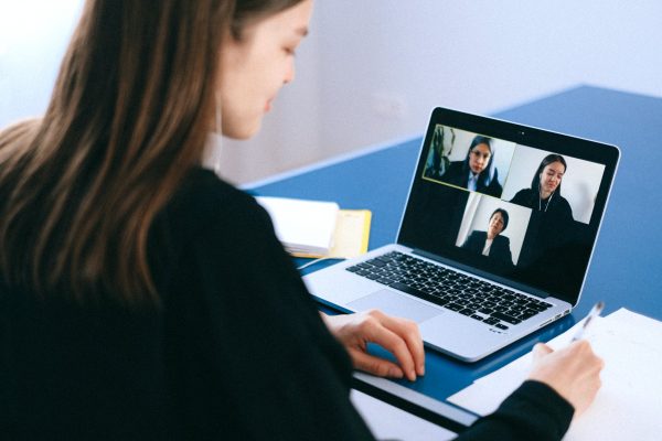 Girl Video Conferencing