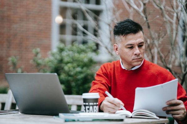 Man Working on Computer