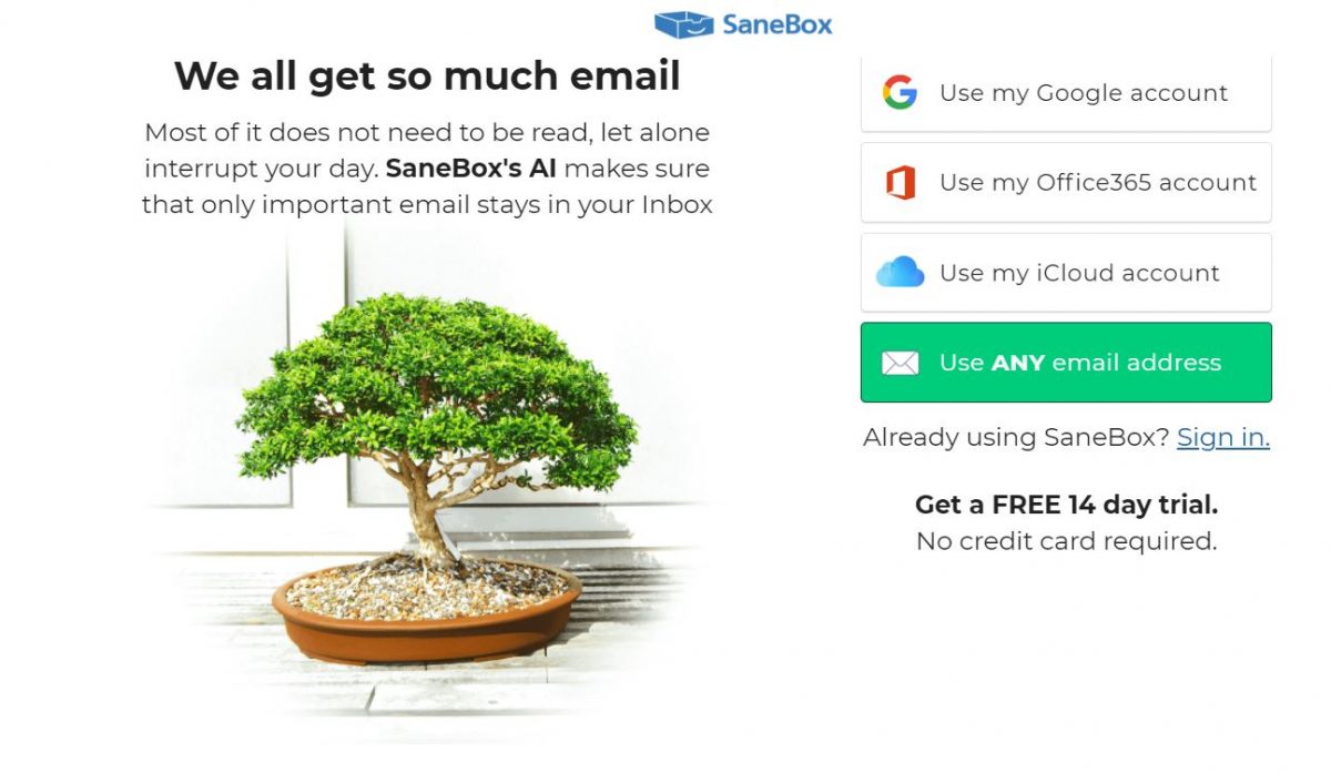 SaneBox Featured