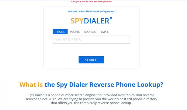 reverse phone lookup spy dialer