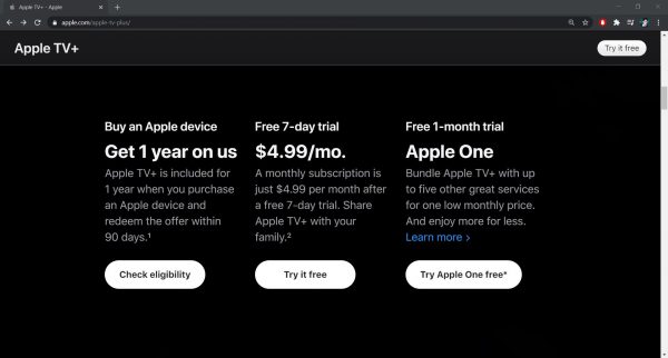 Apple TV Plus subscription tier