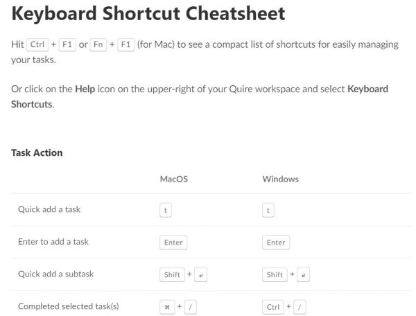 Keyboard Shortcuts