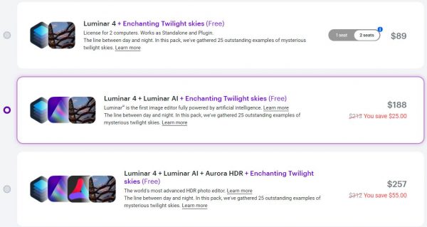 luminar ai pricing