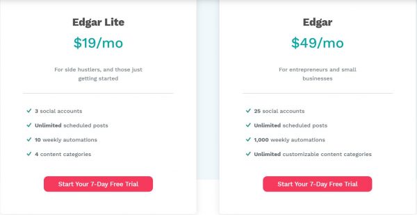 MeetEdgar Pricing