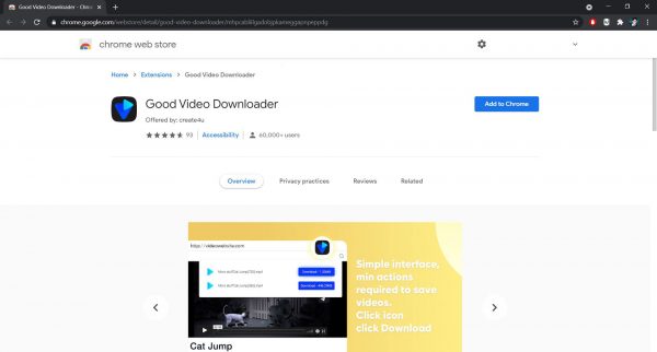 Good Video Downloader Chrome extension