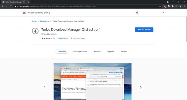 Turbo Download Manager Chrome extension