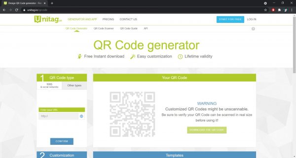 Best QR Code Generator: Unitag