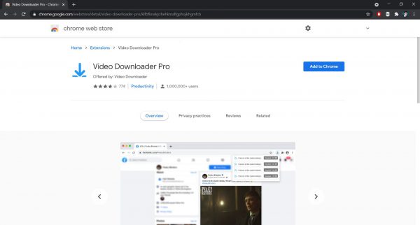 Video Downloader Pro Chrome extension