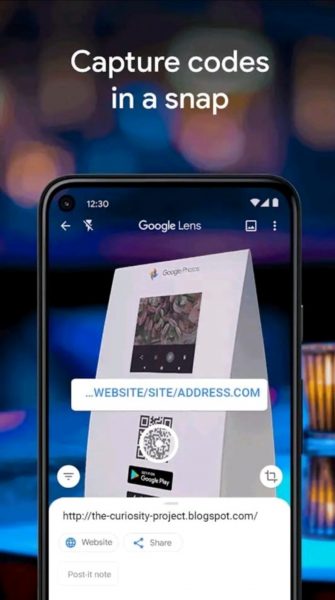 Scan QR codes using Google Lens