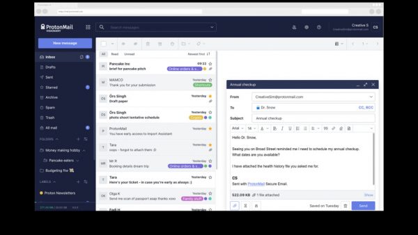 protonmail create email