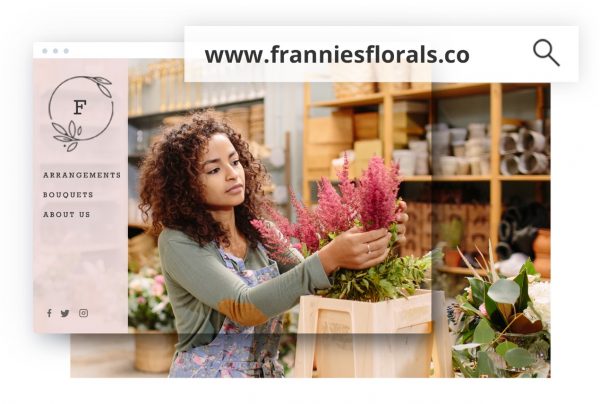 Woman Arranging Flowers