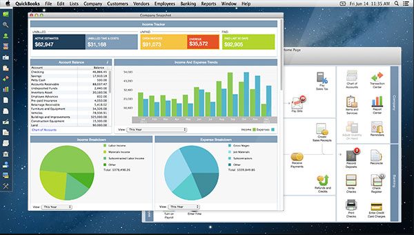 quickbooks for mac functions