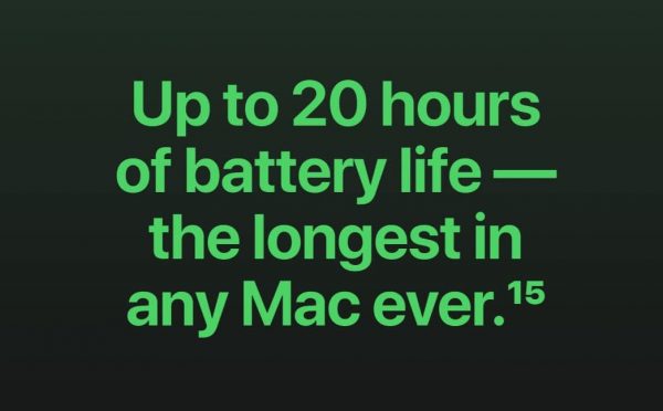 Apple M1 Battery life