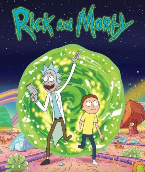 Rick and Morty adult cartoon banner.