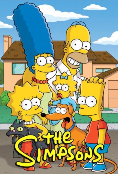 Adult cartoon The Simpsons title. 