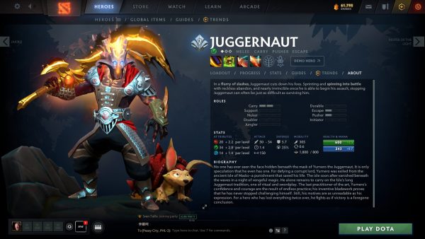 juggernaut dota 2 set