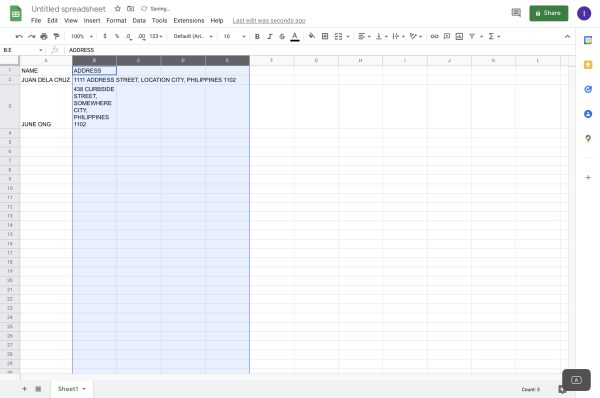 how to wrap text in Google Sheets