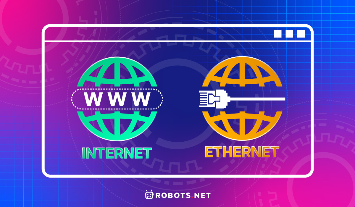 difference between internet and ethernet
