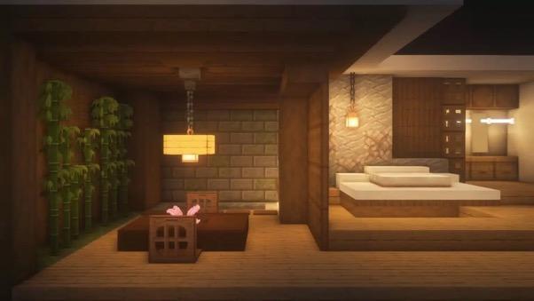 Minecraft bedroom interior idea