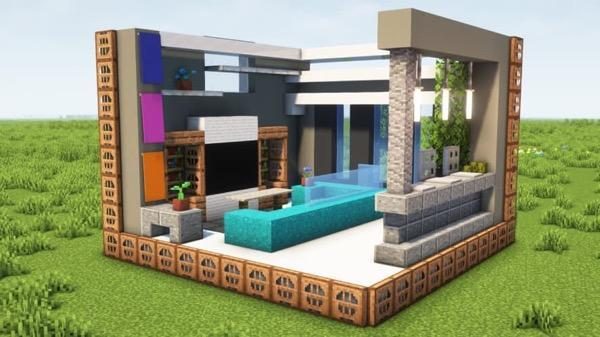 Modern Living Room Minecraft Idea