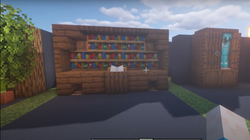 Reading Area interior design for Minecraft