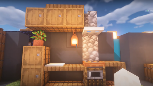 Spruce Kitchen Interior Design for Minecraft