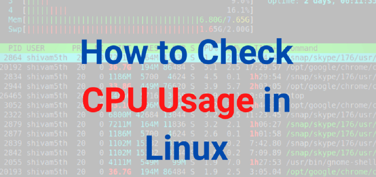 Linux How To Check CPU Usage