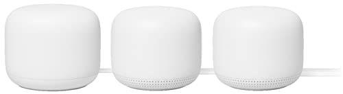 Google Nest WiFi - AC2200 (2nd Gen) Router and Add On Access Point Mesh Wi-Fi System (3-Pack, Snow)