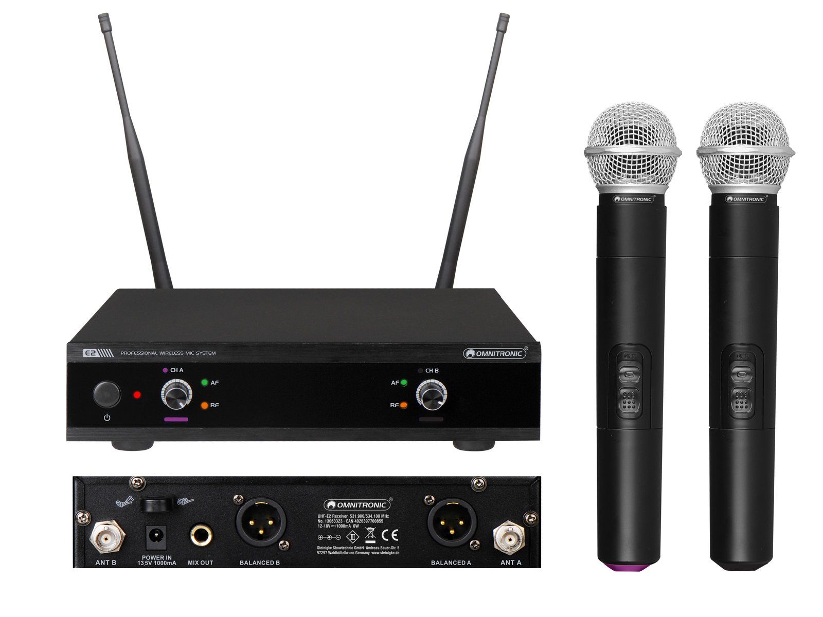 LEKATO Wireless Microphone System Transmitter Receiver 5.8GHz Plug On XLR  100FT