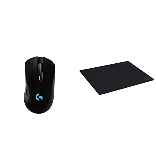 Logitech G703 Lightspeed Wireless Gaming Mouse & G640 Large Cloth Gaming Mouse Pad